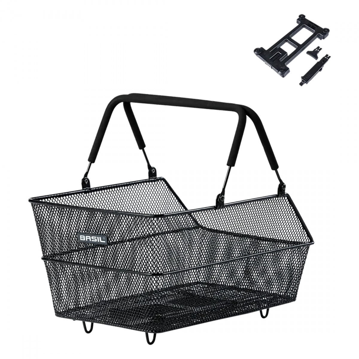 Basket Basil RR Ractop Mesh Cento Mik w/HANDLE BK (Q)