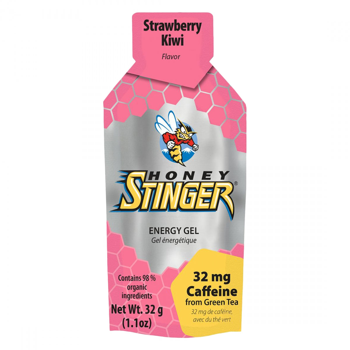 Food HS Gel ORG STRAWBRY/KIWI Caffein 1.3oz BXof24