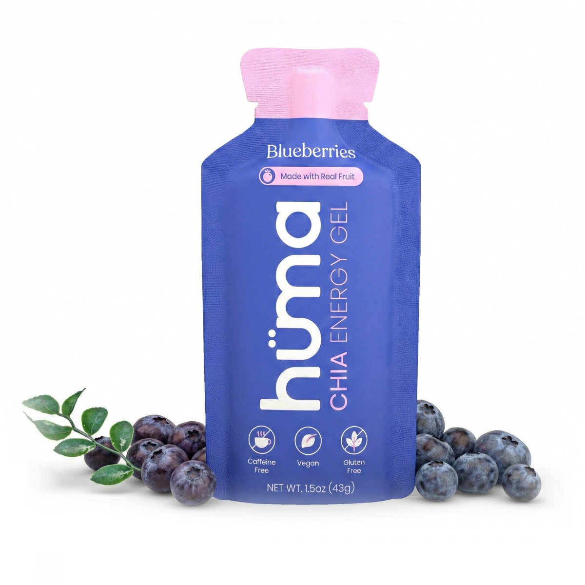Food Huma Chia Energy Gel Blueberry BXof24