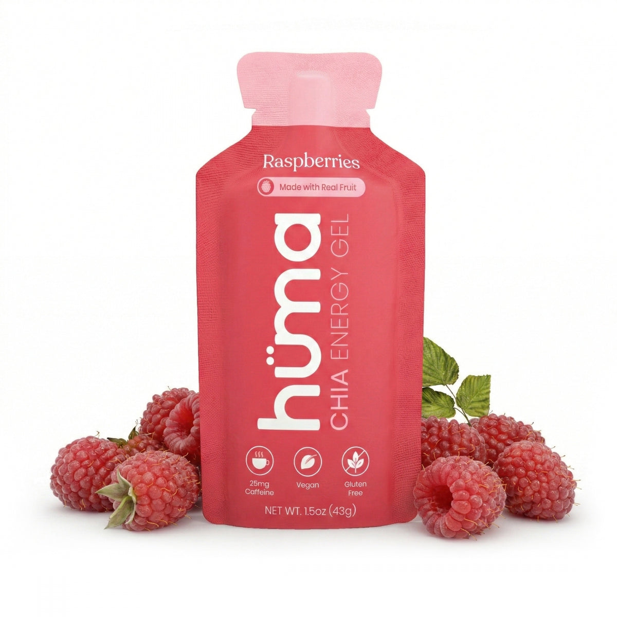 Food Huma Chia Energy Gel Raspberry BXof24
