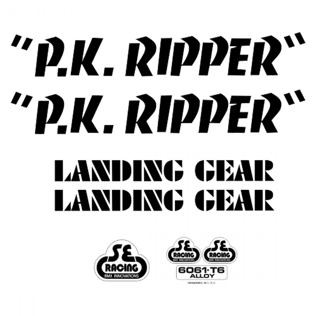 Decal SE Bikes Set PK Ripper BK