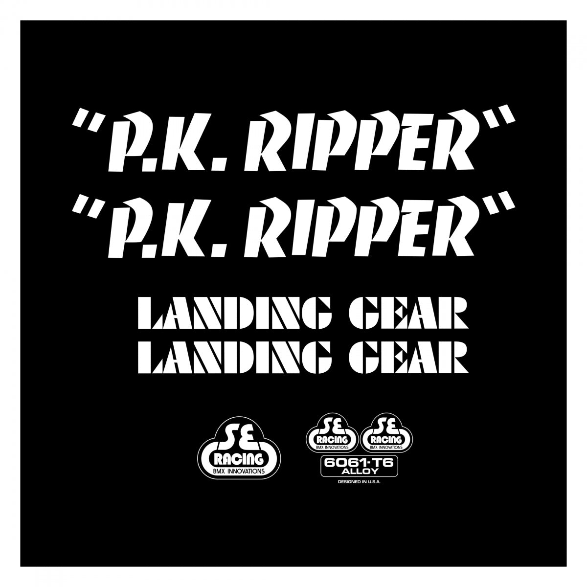 Decal SE Bikes Set PK Ripper WH