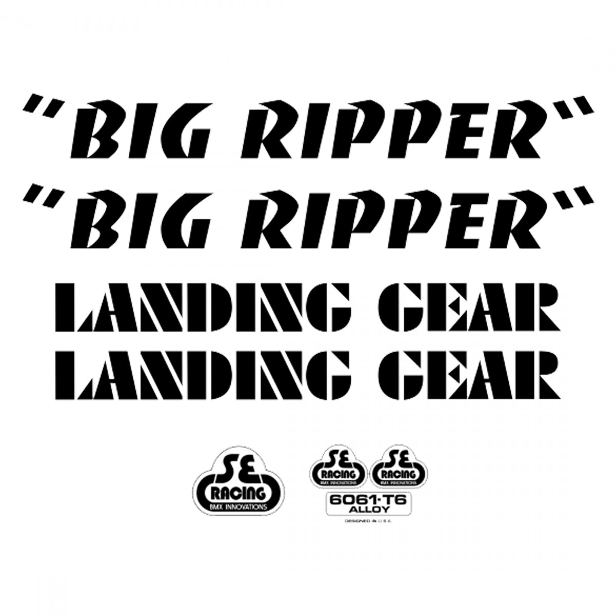 Decal SE Bikes Set Big Ripper BK