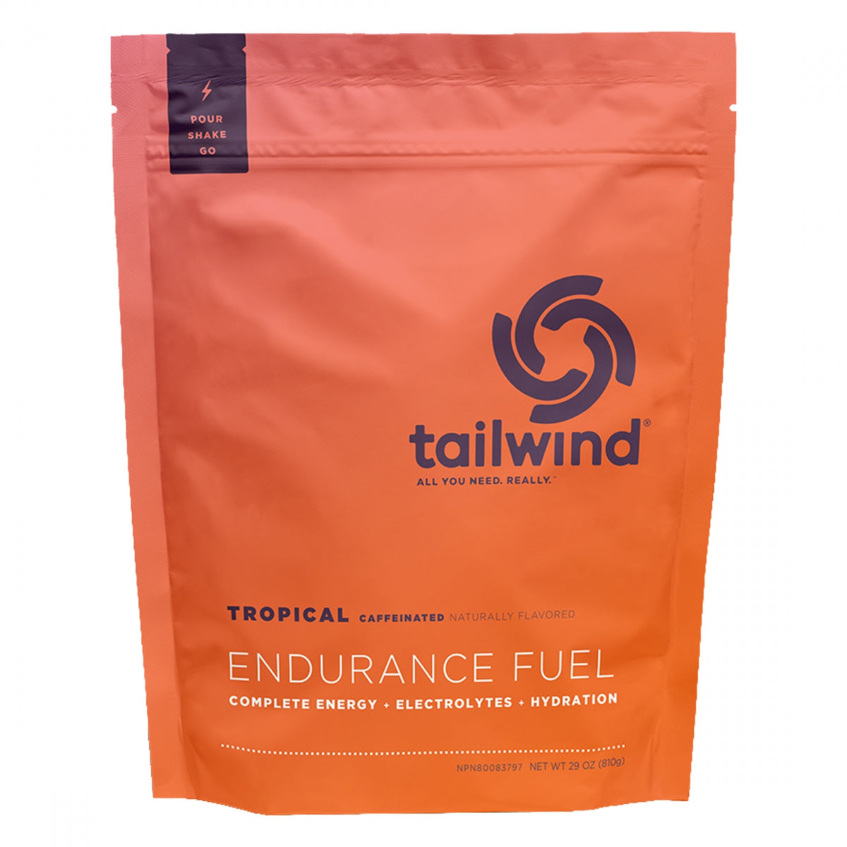 Food Tailwind Endurance Fuel Caffeine Tropical Buzz 29OZ BG