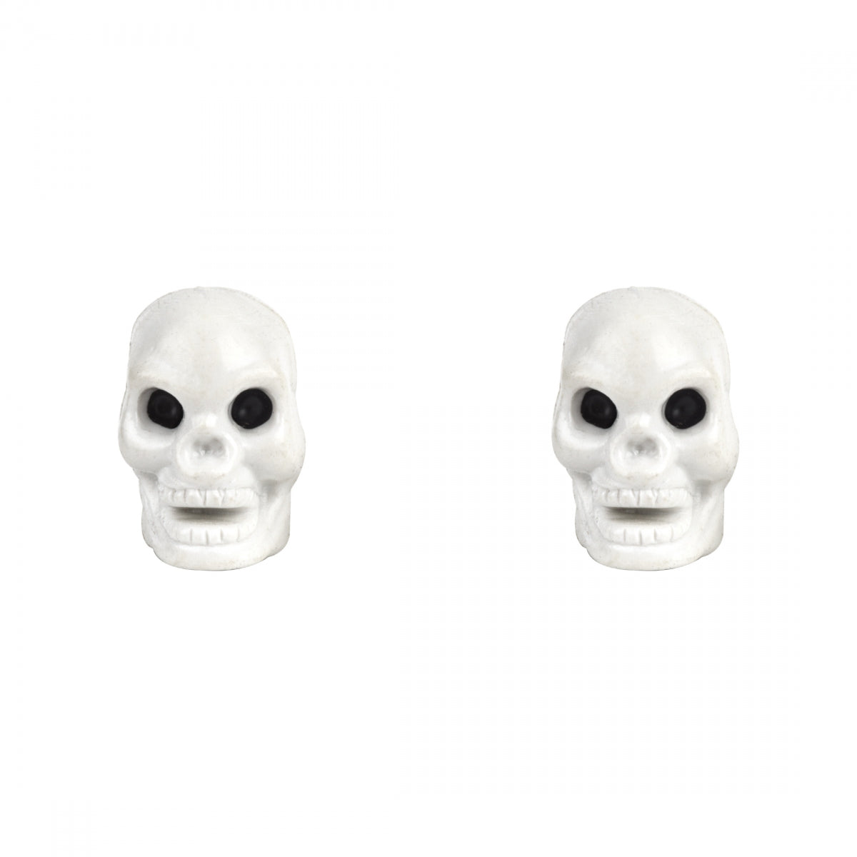 Valve Caps Triktopz Skull ONLY WHT 1pr/PK