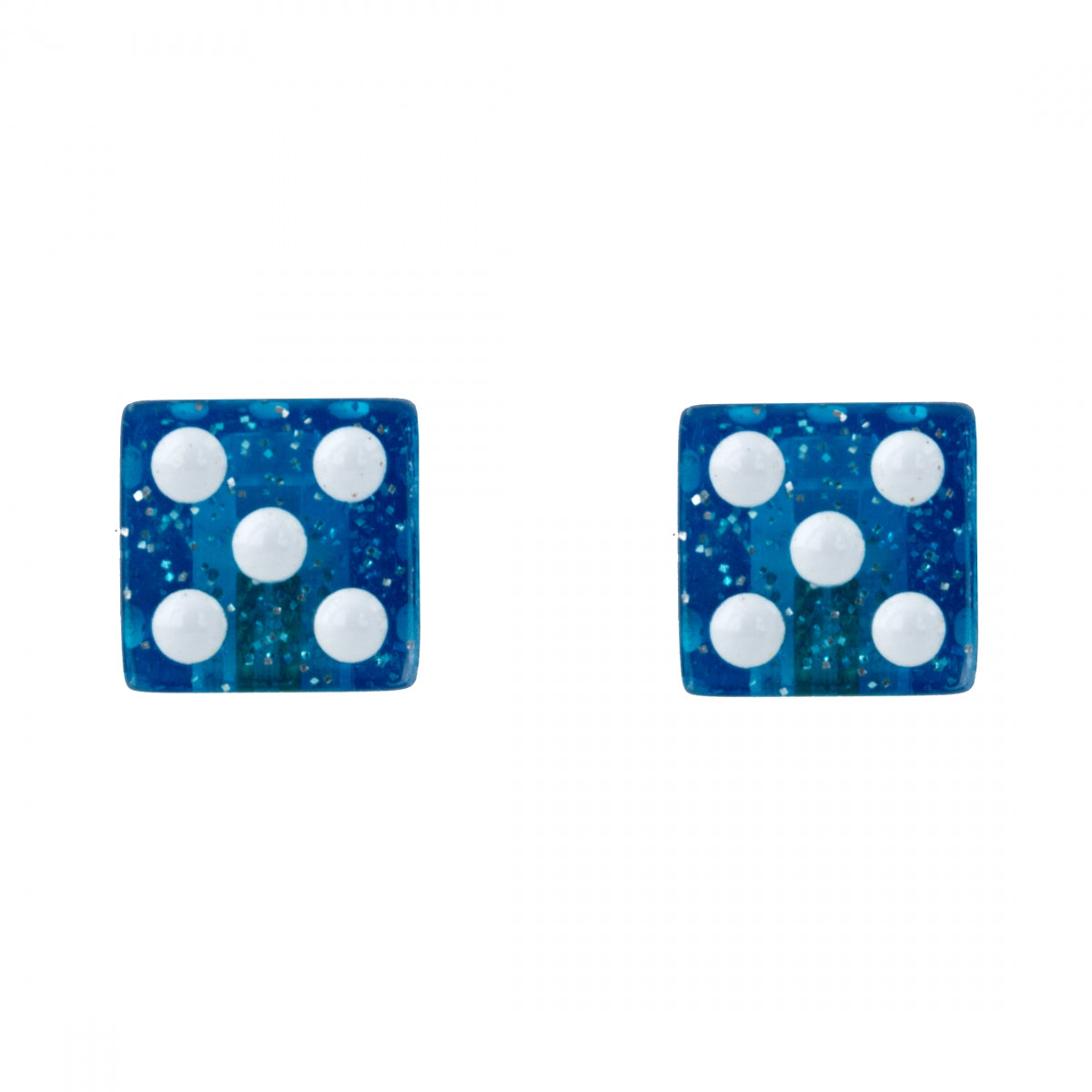 Valve Caps Triktopz DICE-GLITTER Blu 1pr/PK
