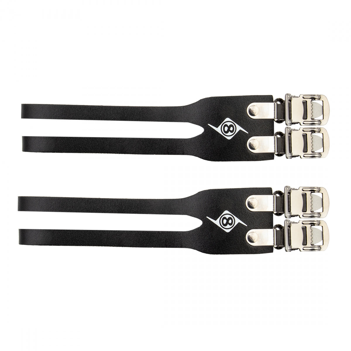 Toe Straps OR8 RD DBL Leather BLK