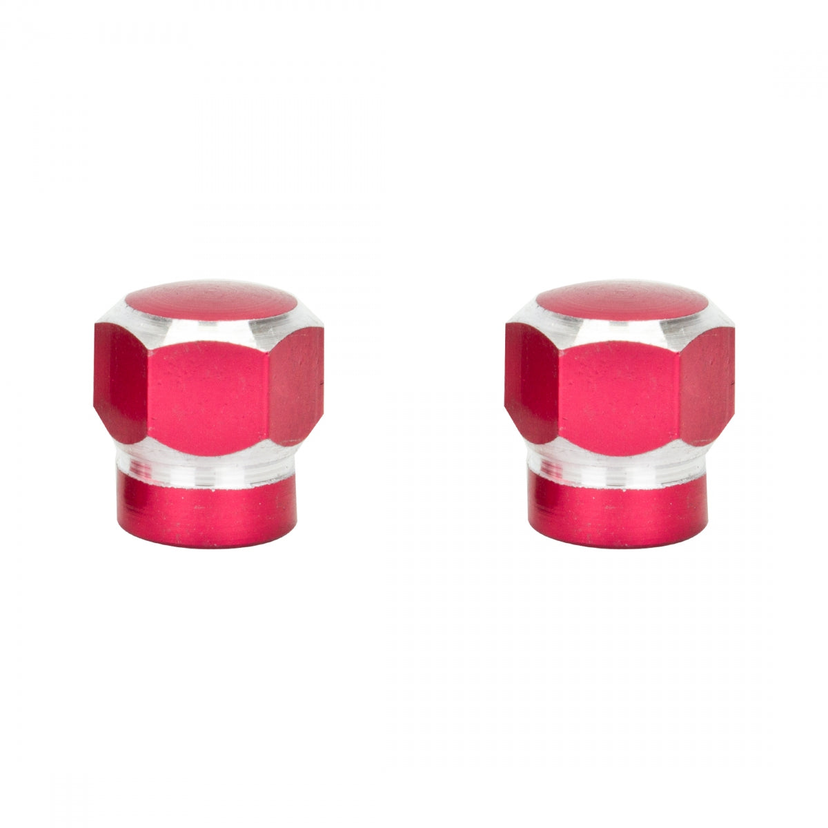 Valve Caps Triktopz Hex 2-TONE RD 1pr/PK