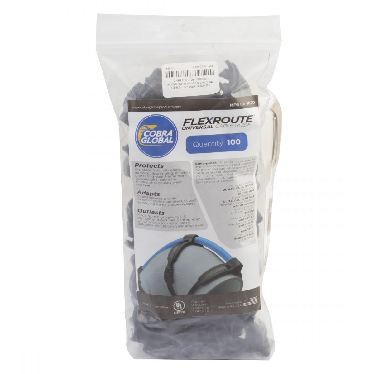 Cable Guide Cobra Flexroute Guides ONLY SM 4.8-6.5mm 100pk Bulk BK