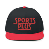 Sports Plus Flat Bill Cap - Trendy Embroidered Snapback Hat