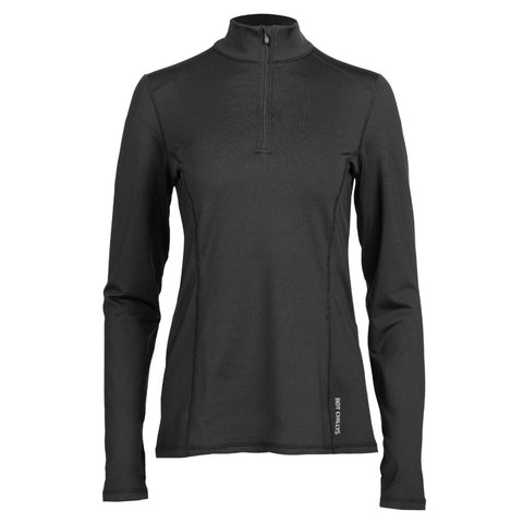 Hot Chillys Women's Micro-Elite Chamois Zip -T - Black - Large