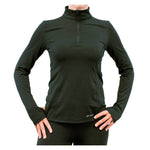 Hot Chillys Women's Micro-Elite Chamois Zip -T - Black - XL