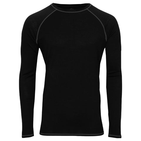 Hot Chillys Men's Clima-Wool Crewneck - Black - Small
