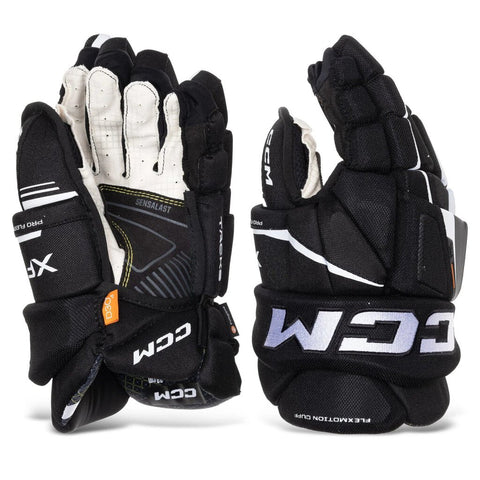 CCM Tacks XF Hockey Gloves - 13" - Black/White