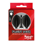 Shot Darts - Flight Deck One-Piece Dart Flight and Shaft System - Black - Medium