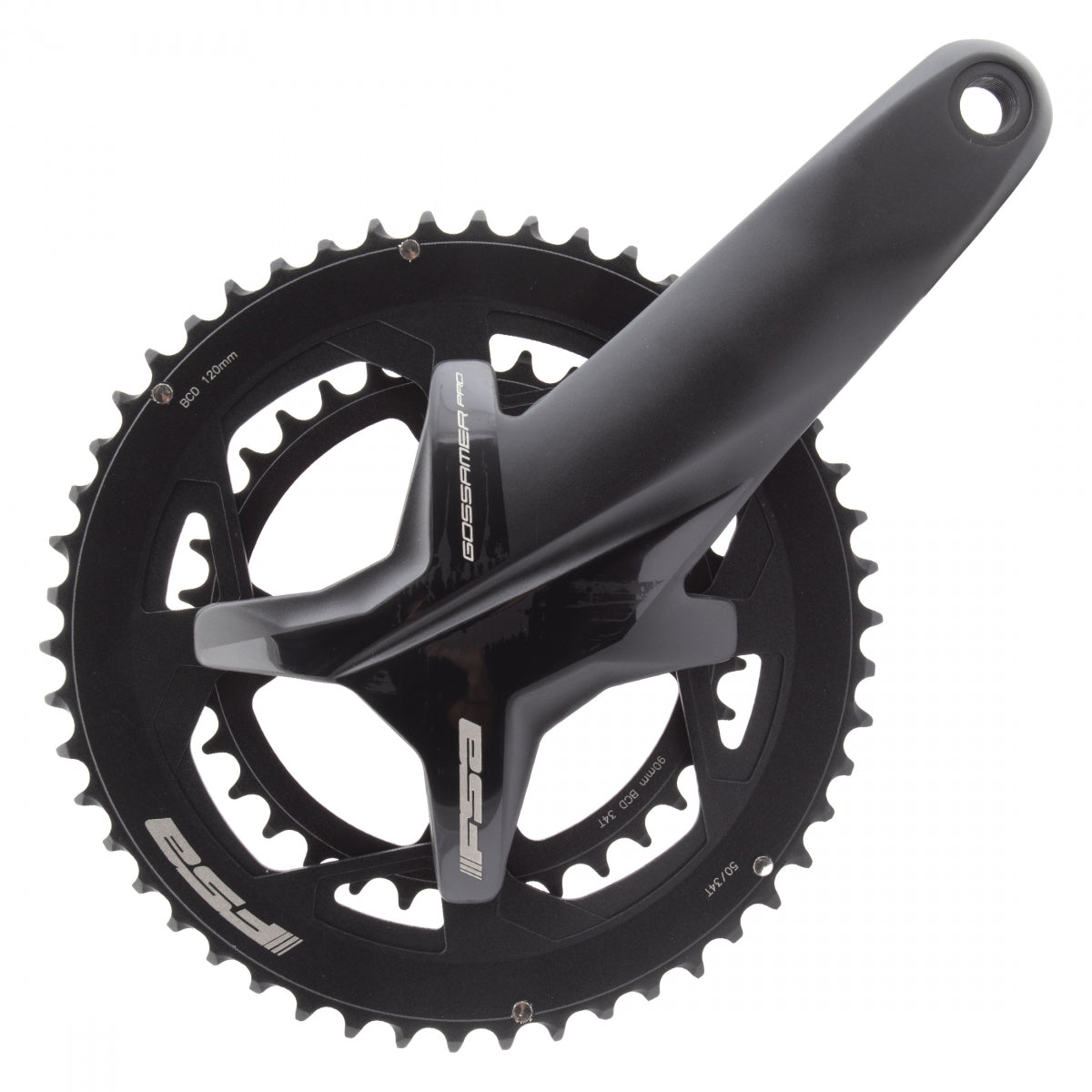 Crankset Fsa Gossamer Pro 386EVO 175x50/34 NoBB BK/WH