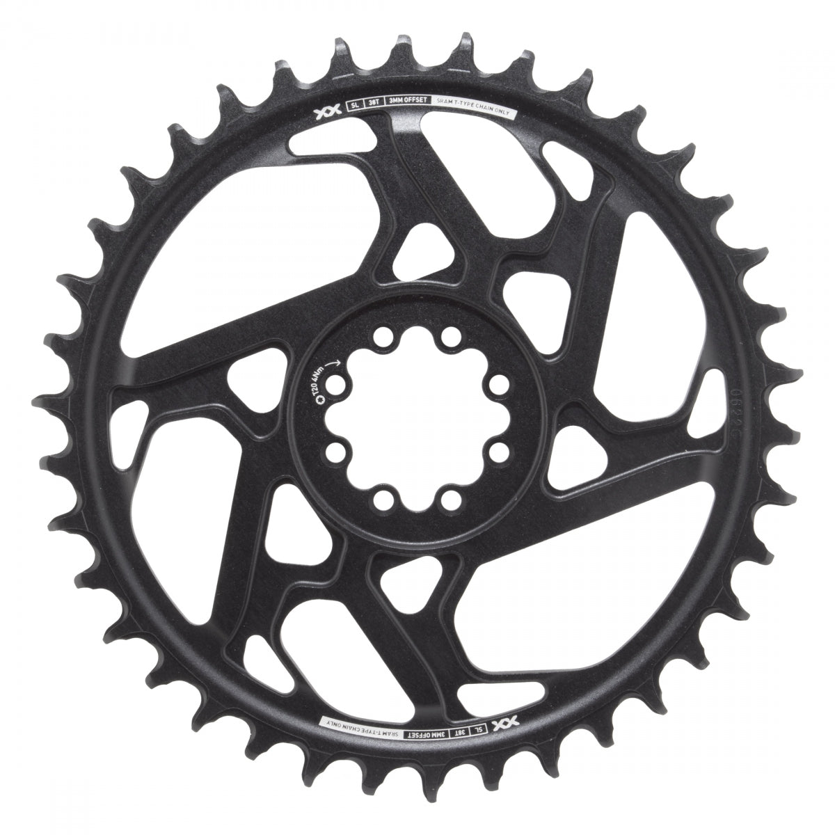 Chainring Sram 38T Direct Eagle 3mm BK XXSL D1 T-TYPE