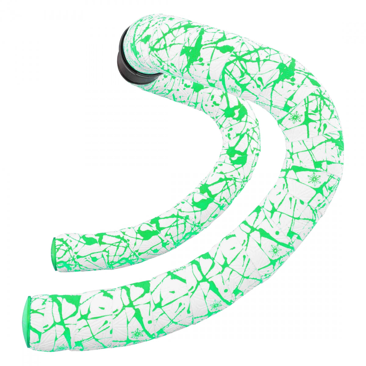 Tape & Plugs Supacaz Super Sticky Kush Splat LE WH/N-GN w/BK Star Plugs