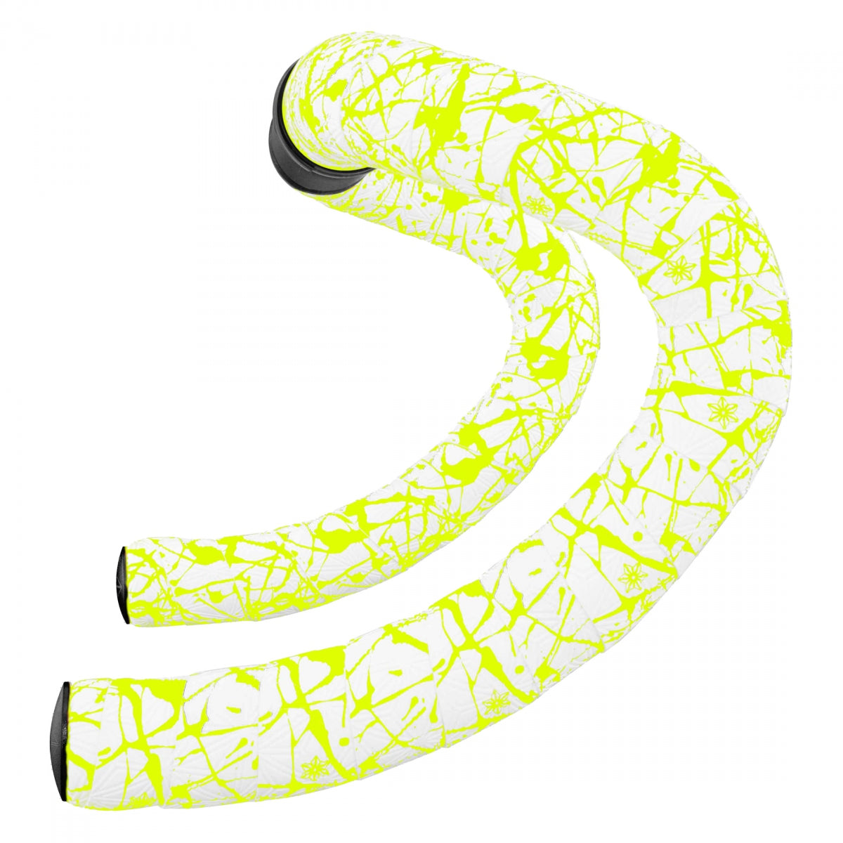 Tape & Plugs Supacaz Super Sticky Kush Splat LE WH/N-YL w/BK Star Plugs
