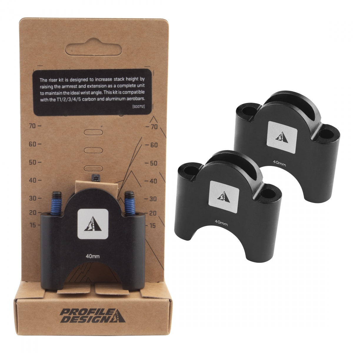 Hbar Profile Aerobar Riser Kit 40mm BK