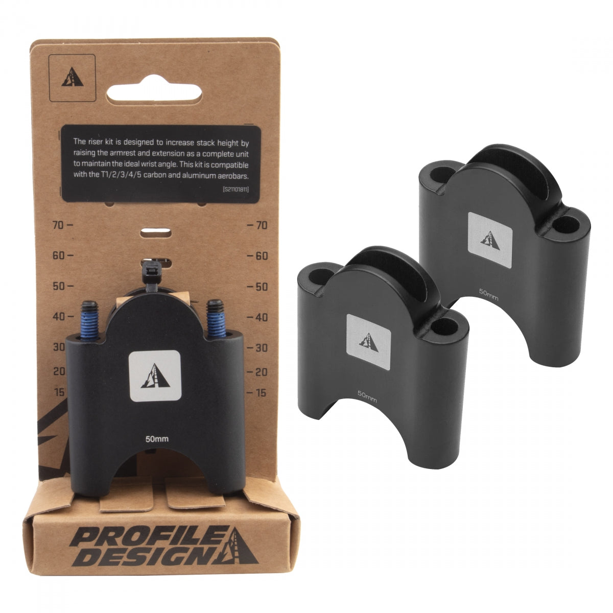 Hbar Profile Aerobar Riser Kit 50mm BK