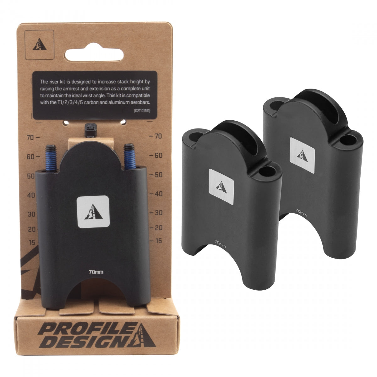 Hbar Profile Aerobar Riser Kit 70mm BK