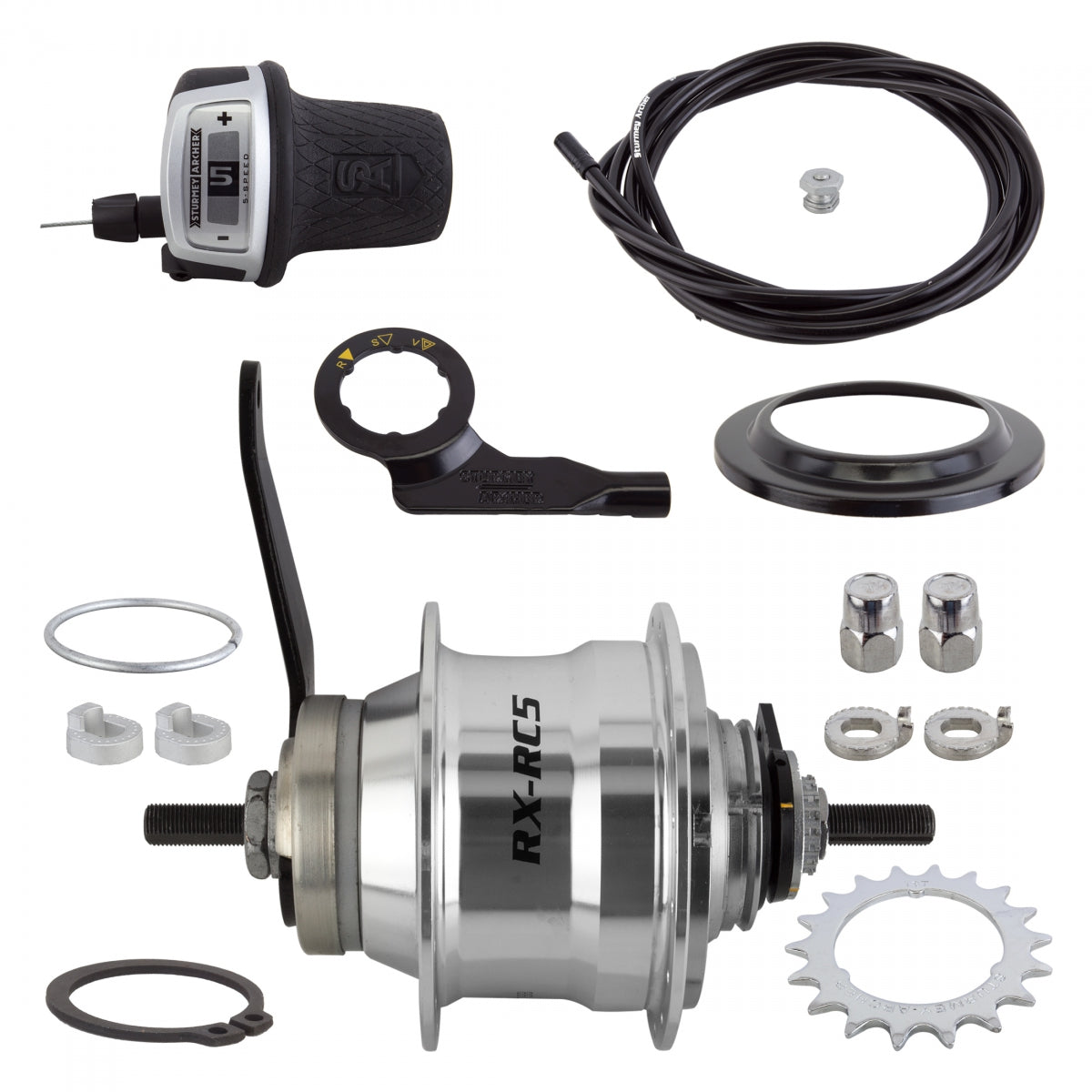 Hub RR S/A 5sp RXRC5 CB 32 SL w/TRIM KIT/TWIST-SHIFTER TSC50/CABLE 1700mm 18T 135/185mm Rotary