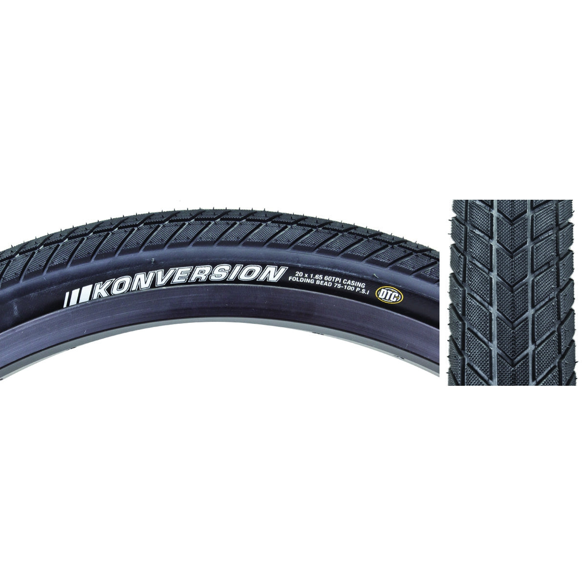 Tire Ken Konversion Elite 20x1.65 BK/BK DTC/60 Fold 100psi