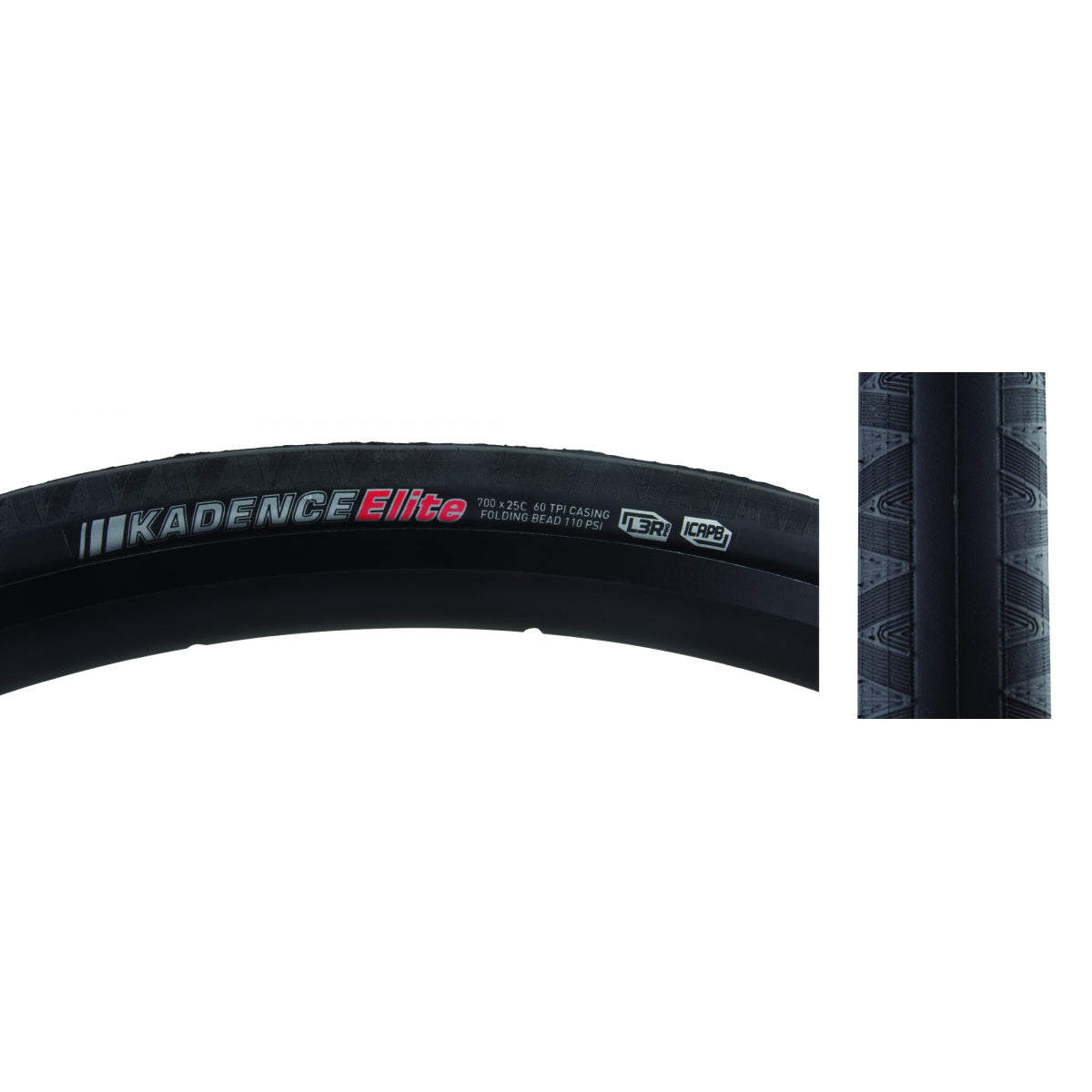 Tire Ken Kadence Elite 700x25 BK/BK/REF-HP L3R-PRO/ICAPB/60 Fold 110psi