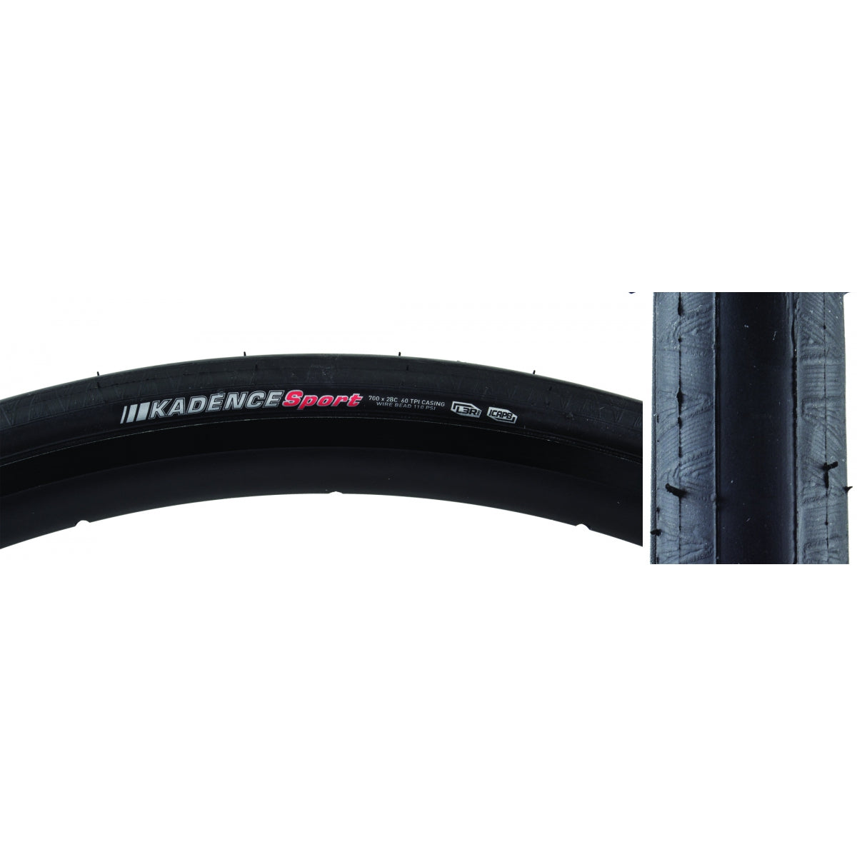 Tire Ken Kadence Sport 700x28 BK/BK/REF-HP L3R-PRO/ICAPB/60 Wire 110psi