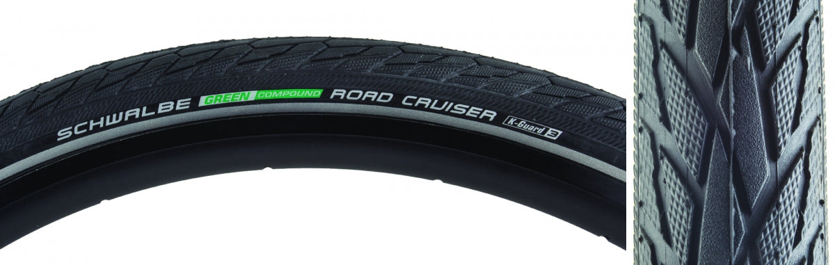 Tire SWB Road Cruiser 27.5x1-5/8 Active Twin K-GUARD BK/BSK/REF GN-COMPOUND Wire