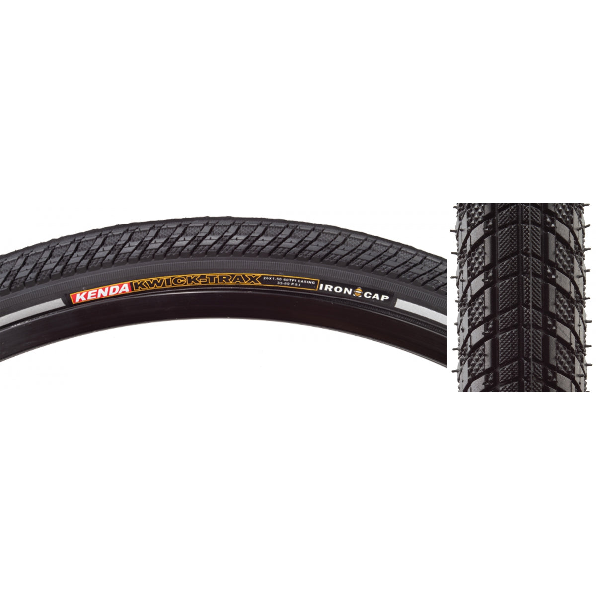 Tire Ken Kwick Trax 26x1.5 BK/BK/REF SRC/ICAP/60 Wire 80psi