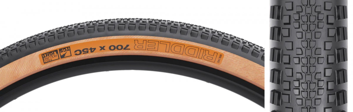 Tire WTB Riddler 700x45 BK/TAN Light FR TCS/60/DUAL-DNA/SG Fold