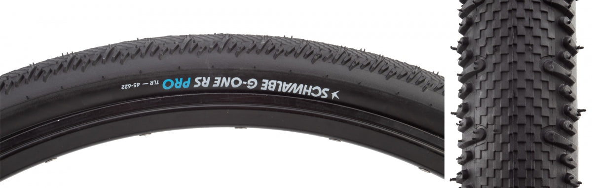 Schwalbe Tire G-ONE RS Pro 700x45 Evo V-GUARD BK/BSK Addix Race TLR E25 Fold (SKU 594172)