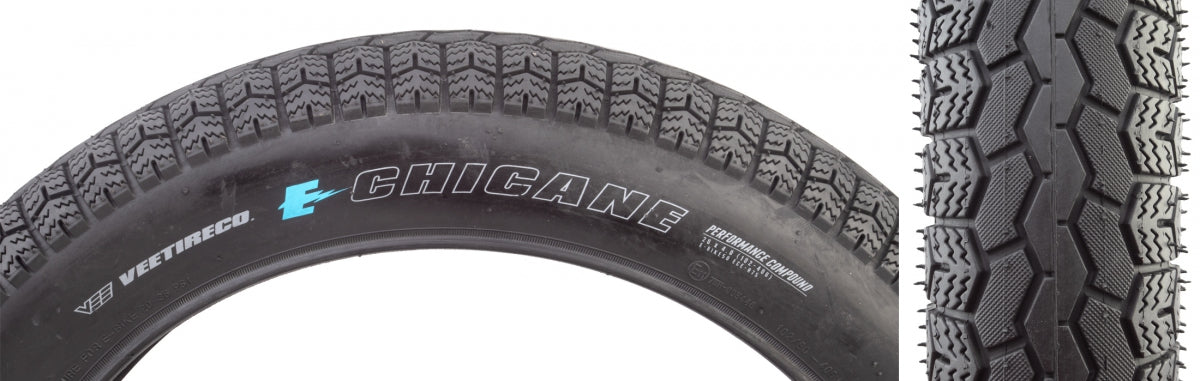 Tire Vee Chicane 20x4.0 BK/BK WIRE/26 OVER-RIDE/POWERWALL E25