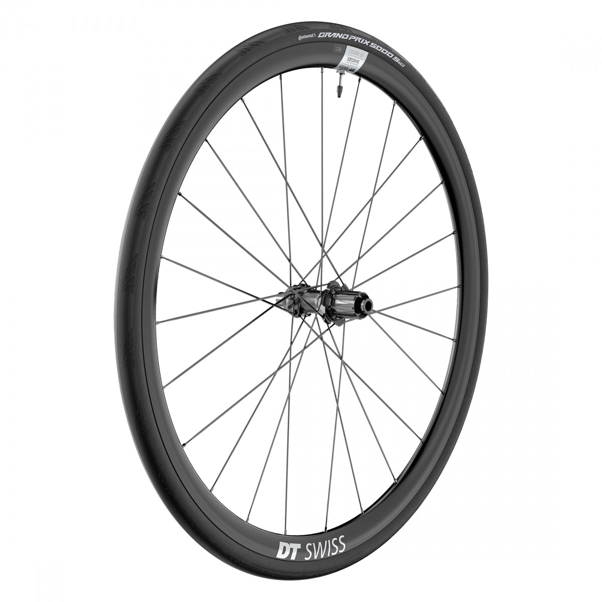 WHL RR DT 700 622x22 E1800 Spline 30 142x12mmTA CL Shi 11s Road TBLS BK w/CONT GP 5000 STR