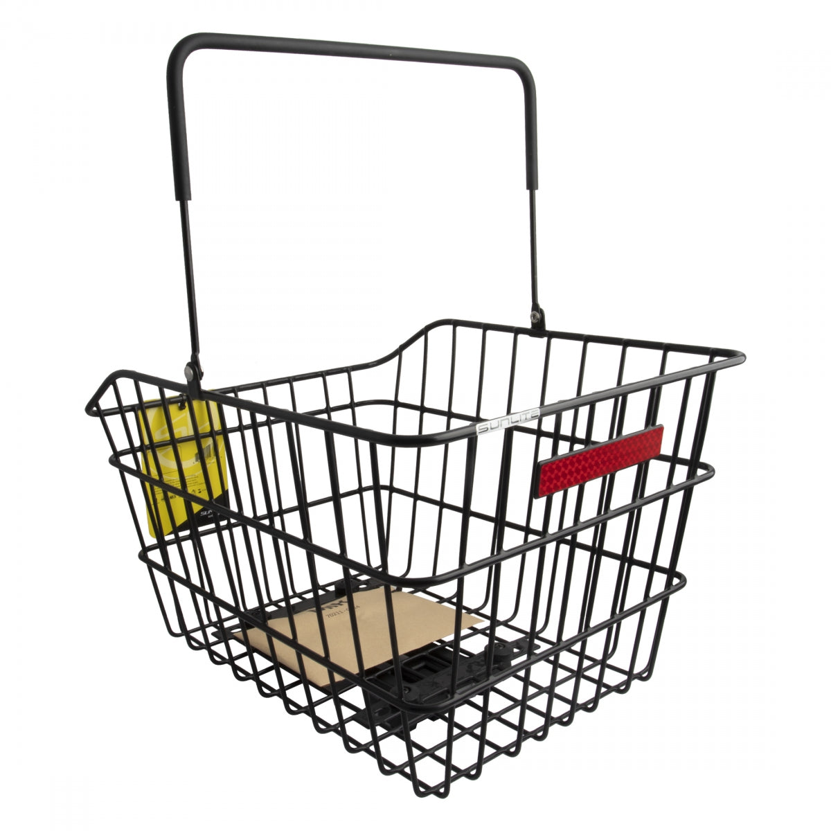 Basket Sunlt RR Wire Ractop STL Mik w/HANDLE BK 16x13x8