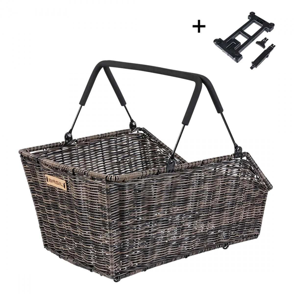 Basket Basil RR Ractop Rattan Cento Mik w/HANDLE BN (Q)