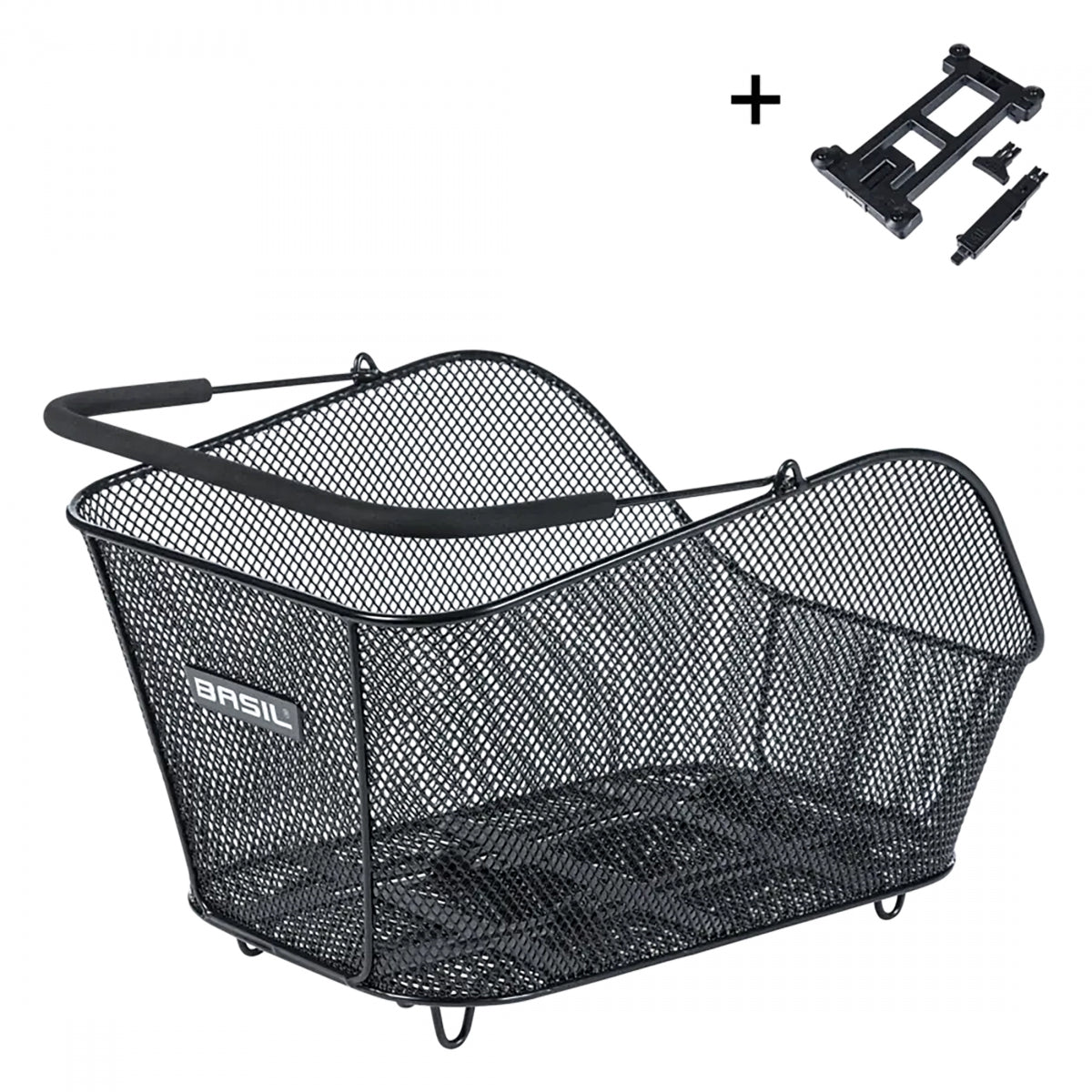 Basket Basil RR Ractop Mesh Icon M Mik w/HANDLE BK (Q)