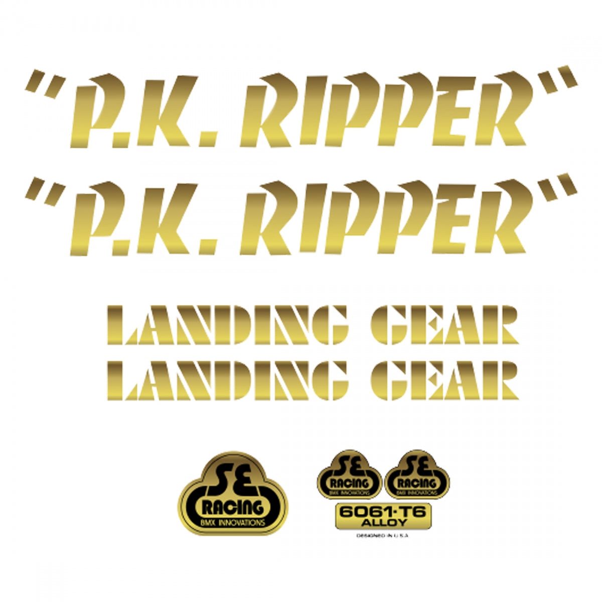 SE BIKES PK Ripper Decal Set DECALS GOLD – Sports Plus Denver