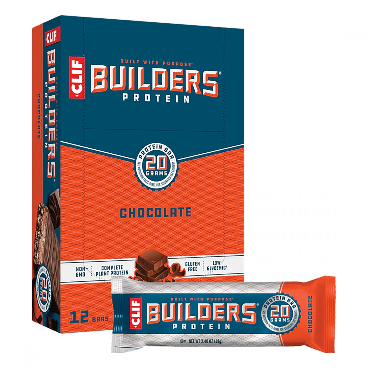 Food CLF Builders Bar Chocolate BXof12