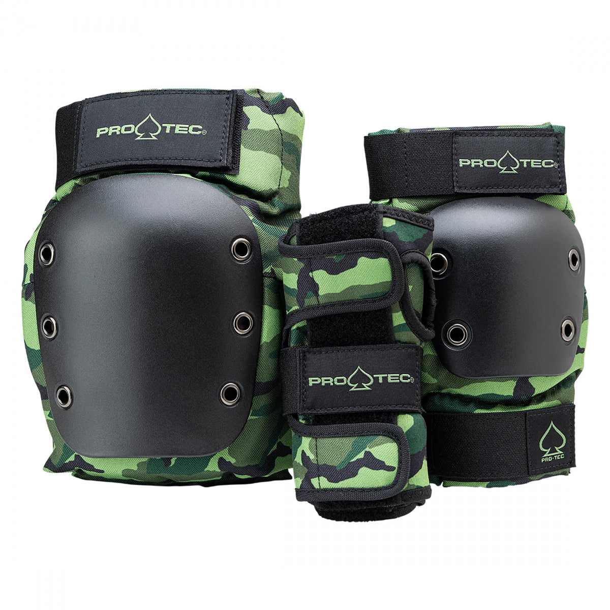 Pad Set Protec Street ELBO/KNE/WRST Open Back SM Camo