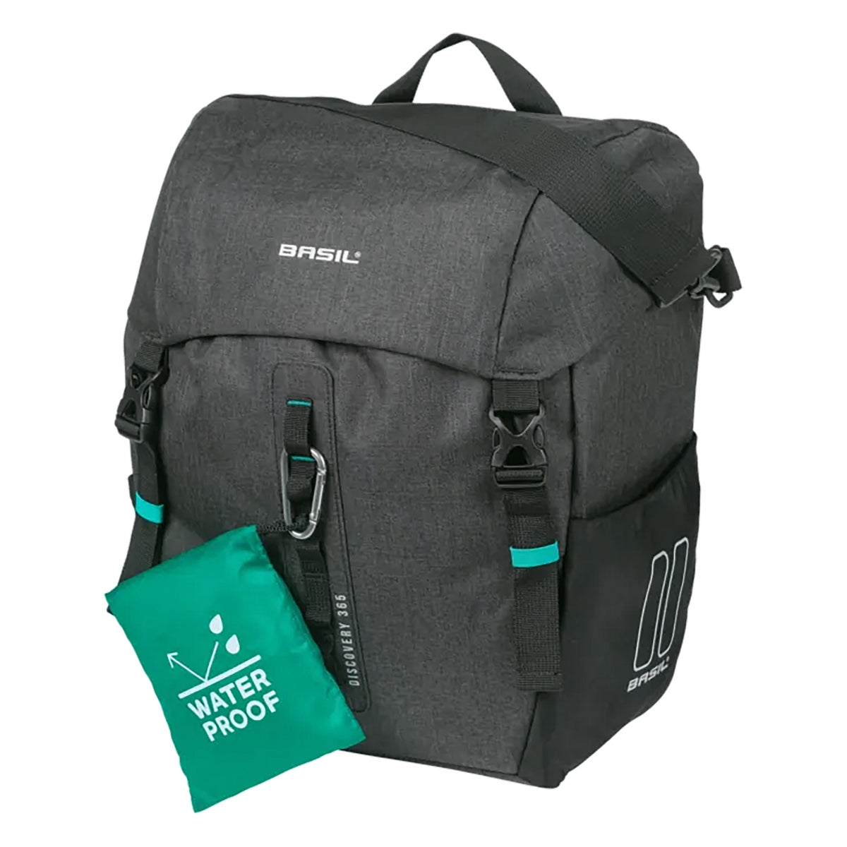 Bag Basil Pannier Discovery 365D L 20L Single Mik Hook BK
