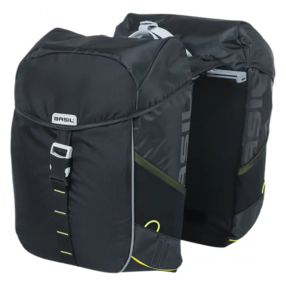 Bag Basil Pannier Miles Double 34L Mik BK/L-GN (Q)