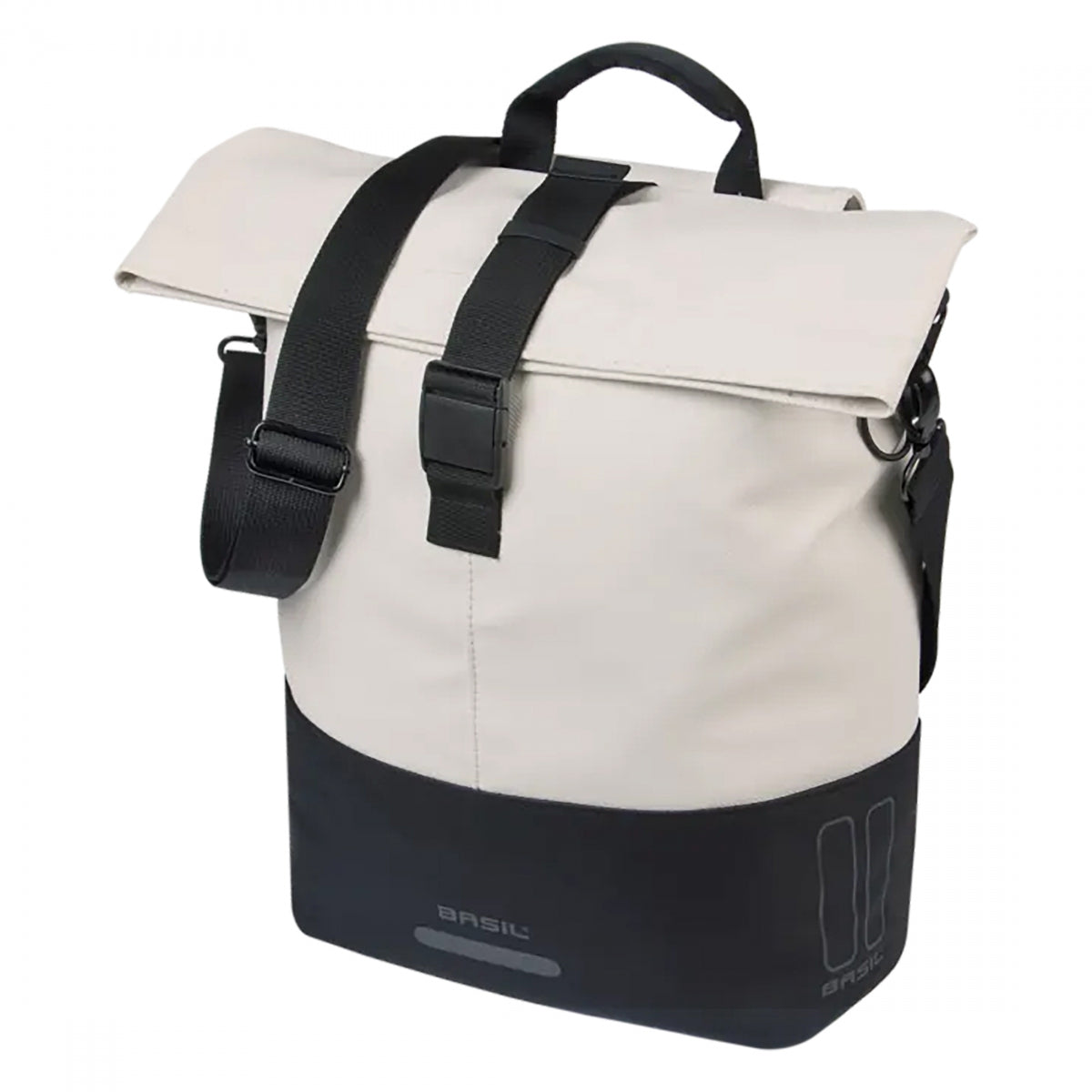 Bag Basil Pannier Cove Shopper Single 14-16L Mik Hook OFF-WH/BK