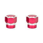 Valve Caps Triktopz Hex 2-TONE RD 1pr/PK