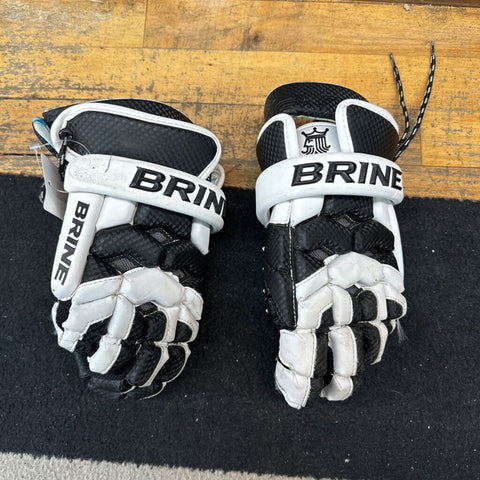 13" Brine Lacrosse Gloves - Black/White