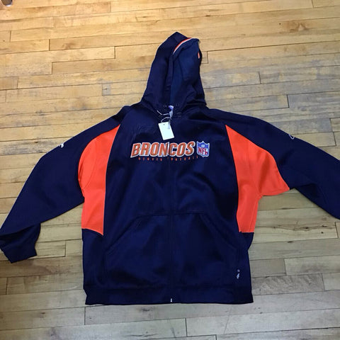 XL - Reebok NFL Signed Denver Broncos Hoodie - Navy Blue