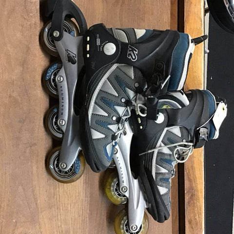 Men's 8 - K2 Isogrid Aluminum Inline Skate - Black/Blue/Grey