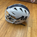 S/M - Cascade EVO Lacrosse Helmet - White / Navy Blue Stripe